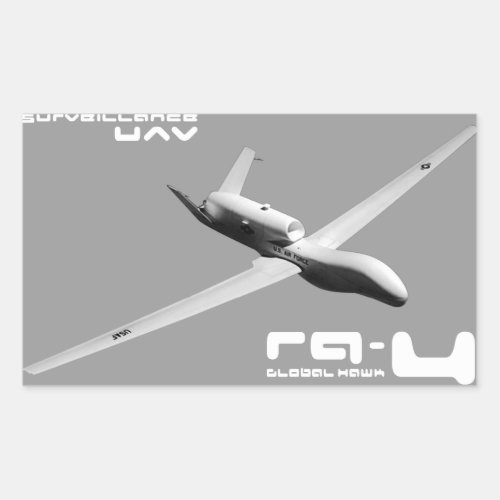 RQ_4 Global Hawk Rectangular Sticker