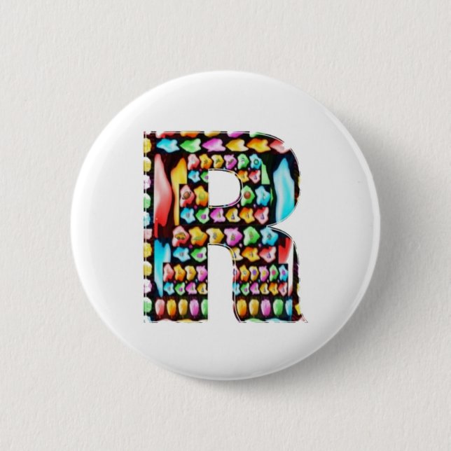 RRR ALPHAR ALPHABET PINBACK BUTTON (Front)