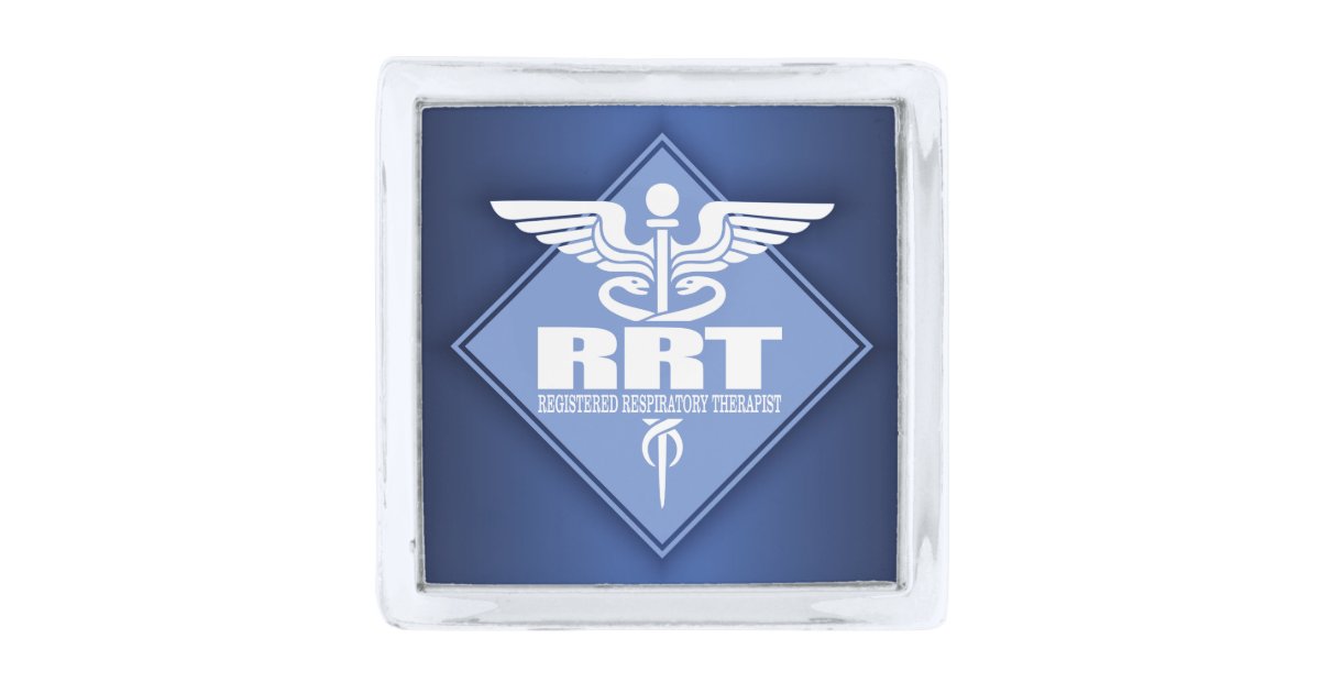 RRT Registered Respiratory Therapist Silver Finish Lapel Pin