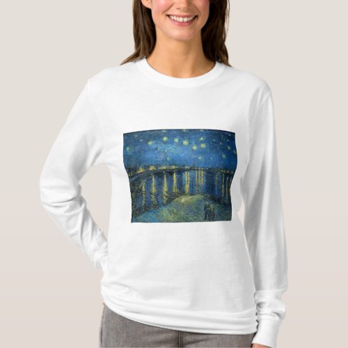 rry Night Over the Rhone by Vincent van Gogh T_Shirt