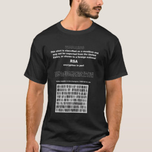RSA Encryption in PERL Bitcoin Cypherpunk Adam Bac T-Shirt
