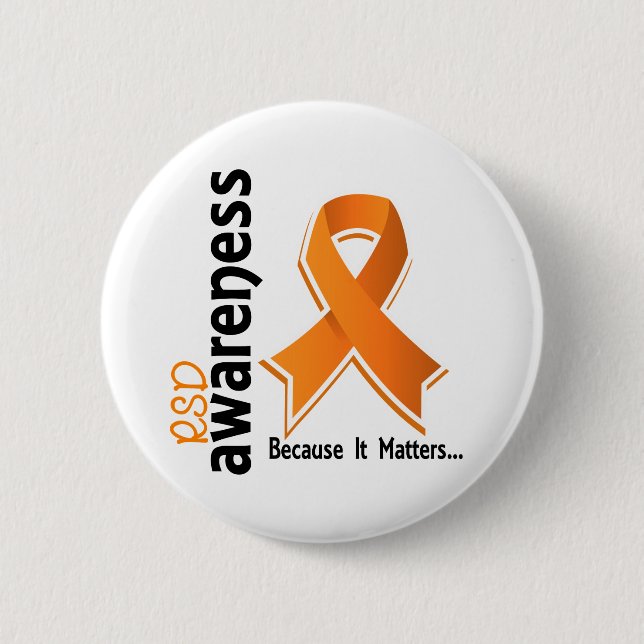 RSD Awareness 5 Reflex Sympathetic Dystrophy Pinback Button (Front)