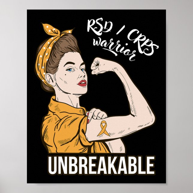 Rsd Crps Awareness Crps Warrior Unbreakable Tee Gi Poster (Front)