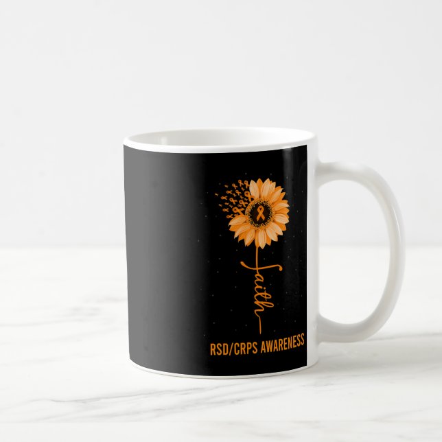 RSD CRPS Awareness Faith Daisy Flower Ribbon Coffee Mug (Right)