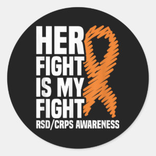 Rsd_crps Awareness Gift Collection Her Fight My Fi Classic Round Sticker