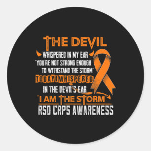 Rsd Crps Awareness I Am The Storm Devil Classic Round Sticker