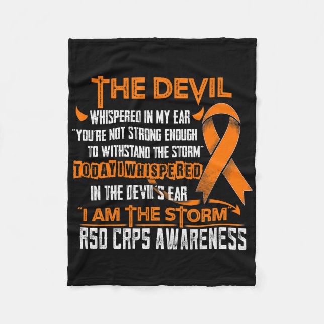 Rsd Crps Awareness I Am The Storm Devil  Fleece Blanket (Front)