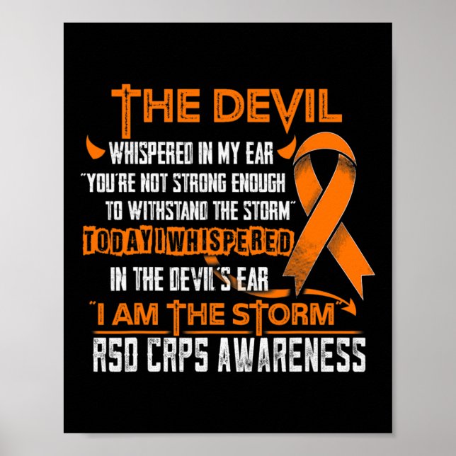 Rsd Crps Awareness I Am The Storm Devil  Poster (Front)
