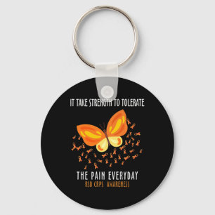 Rsd Crps Awareness Month Costume Butterfly Warrior Keychain