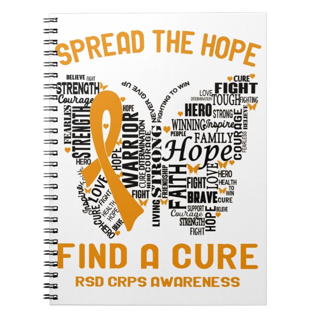 RSD CRPS Awareness Month Ribbon Gifts Notebook (Front)