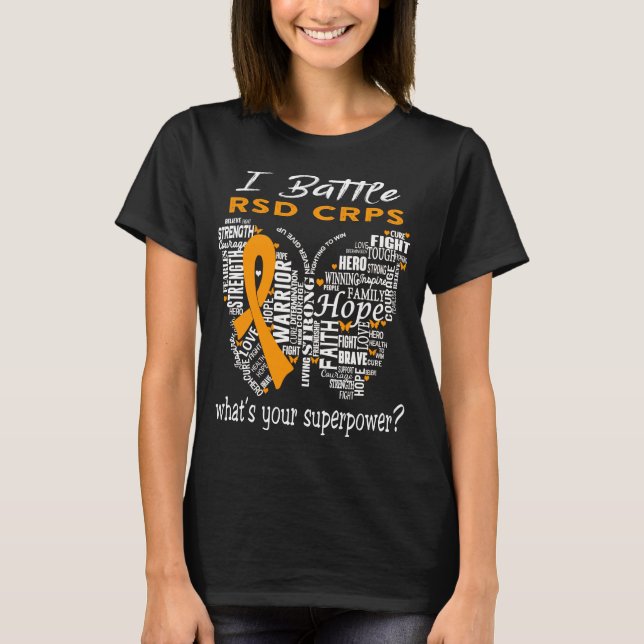 RSD CRPS Awareness Month Ribbon Gifts T-Shirt (Front)