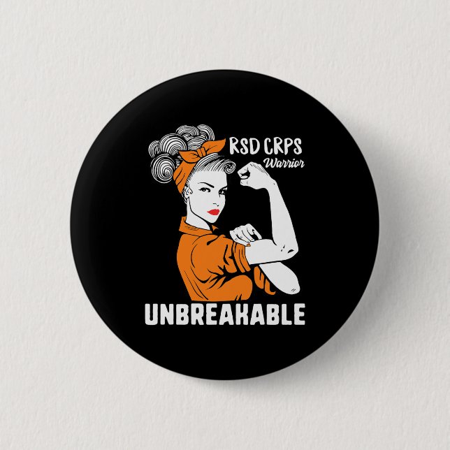 Rsd Crps Awareness Warrior Complex Regional Strong Button (Front)