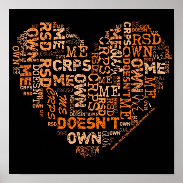 RSD/CRPS Doesn't Own Me Heart Poster