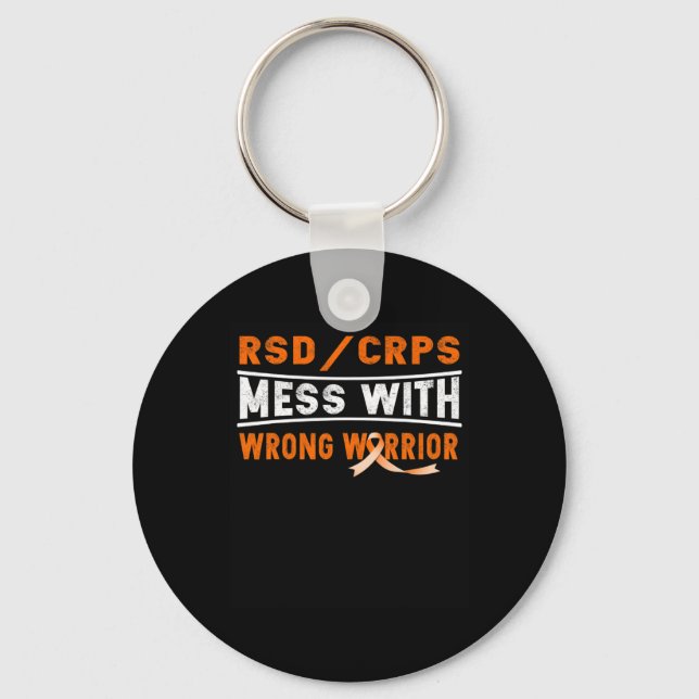 Rsd Crps Mess With The Wrong Warrior  Keychain (Front)