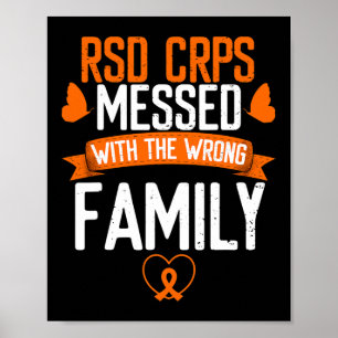Rsd Crps Messed Wrong Family Orange Ribbon Awarene Poster