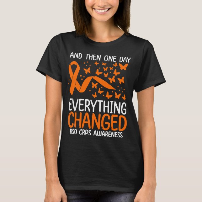 RSD CRPS Warrior Ribbon Fighter RSD CRPS Awareness T-Shirt (Front)