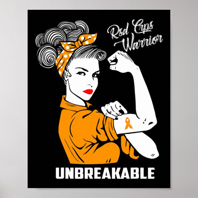 RSD CRPS Warrior Unbreakable  RSD CRPS Awareness G Poster (Front)