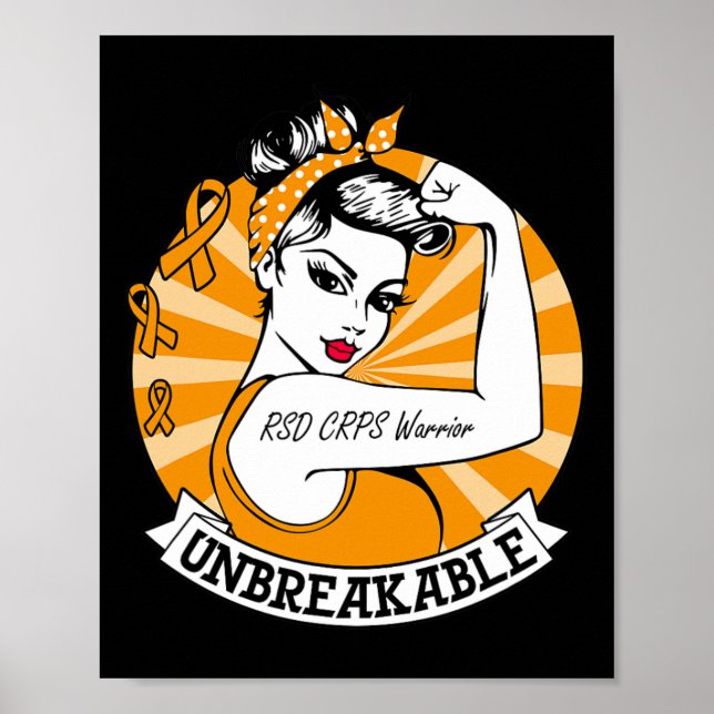 Rsd Crps Warrior Unbreakable Rsd Crps Awareness  Poster (Front)