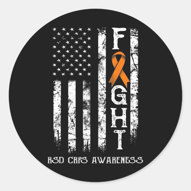 Rsd Crps Warrior Us Flag  Classic Round Sticker (Front)