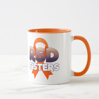 RSD Mandala Orange handle with RSD Sisters Ribbon Mug