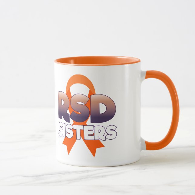 RSD Mandala Orange handle with RSD Sisters Ribbon Mug (Right)