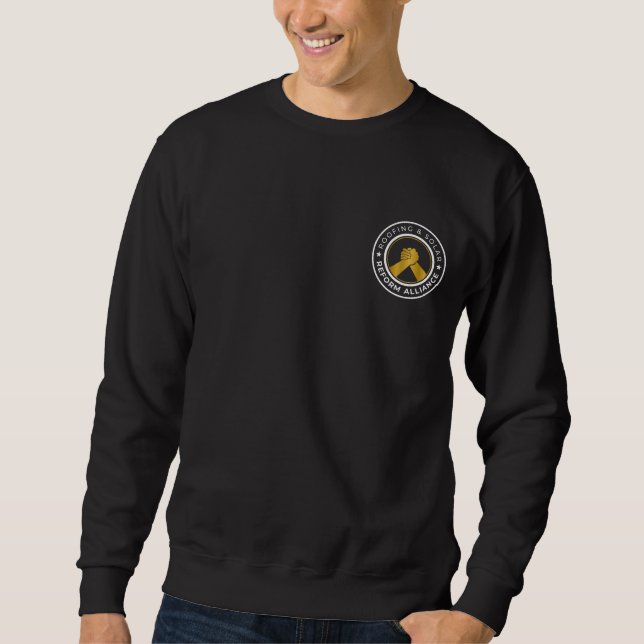 RSRA Black Crewneck Sweatshirt Small Logo (Front)