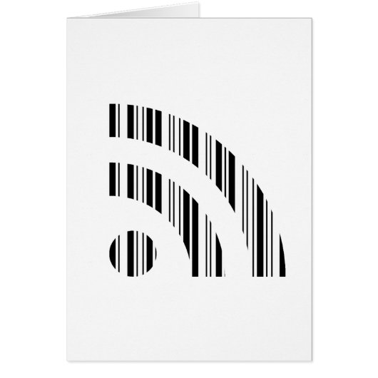 RSS FEED BAR CODE Logo Barcode Pattern Design Cards (Front)