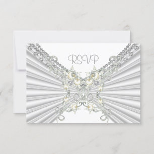 RSVP 25th Anniversary White Silver Pearl Jewel 2 Card