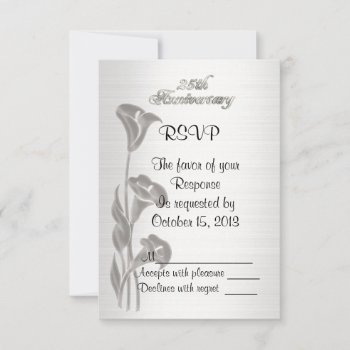 Rsvp 25th Wedding Anniversary  Invitation by Irisangel at Zazzle