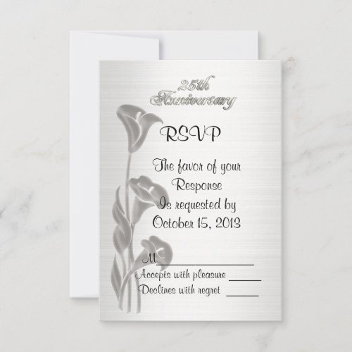 RSVP 25th Wedding anniversary  Invitation