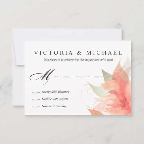 RSVP 2-Sided Peachy Orange Floral