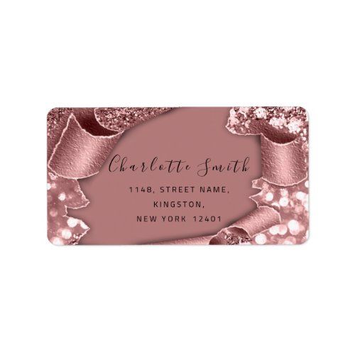  RSVP 3D  Frame Glitter Rose Royal Blush Glam Label