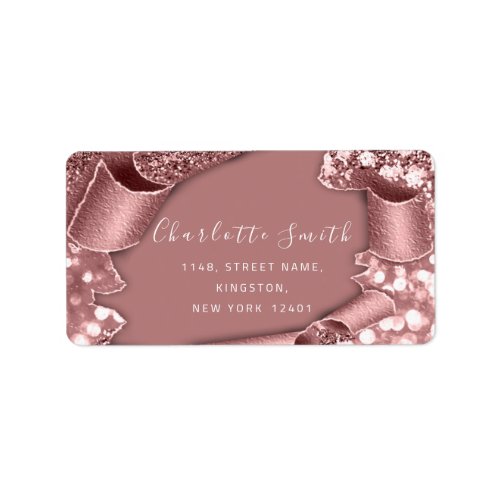  RSVP 3D  Frame Glitter Rose Royal Blush Label