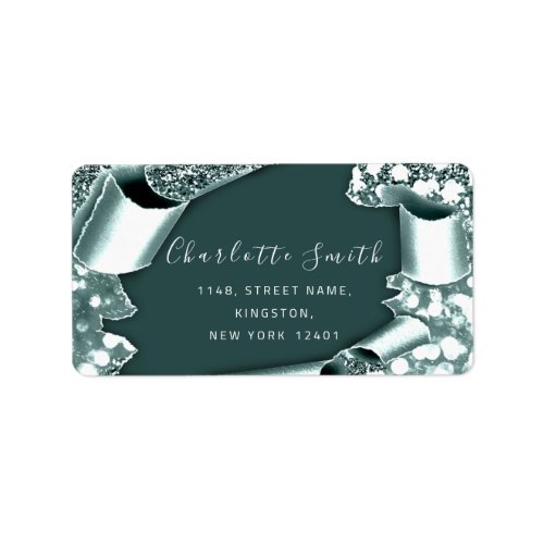  RSVP 3D  Frame Glitter Rose Royal Teal Label