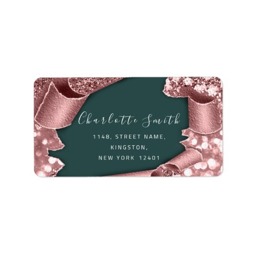  RSVP 3D  Frame Glitter Rose Royal Woodland Label