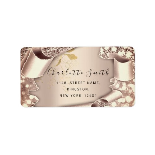  RSVP 3D Silver Frame Glitter Royal Rose Gold Label