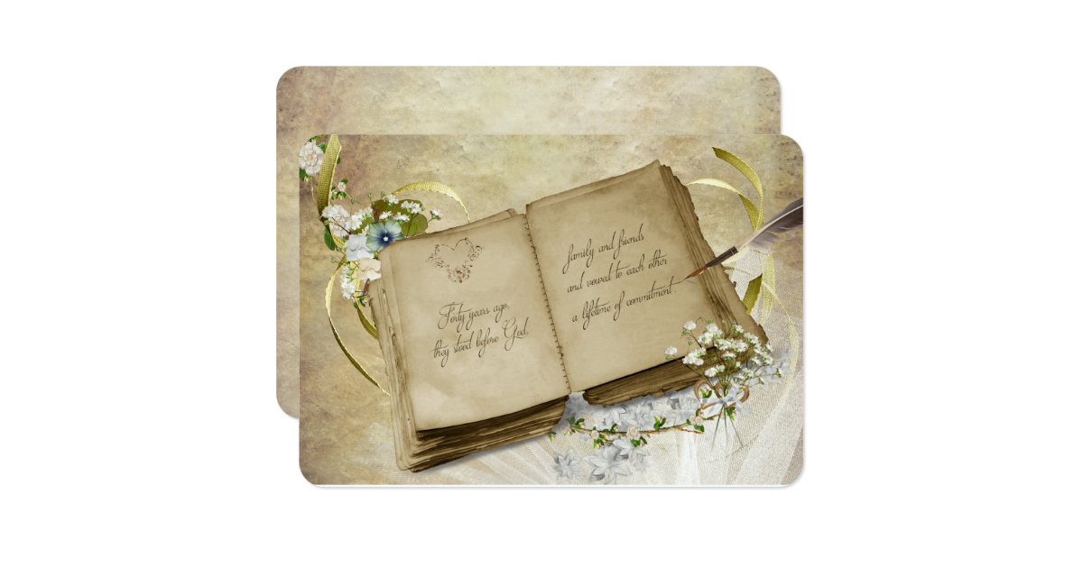 RSVP- 40th Anniversary Vow Renewal Invitation Zazzle.com