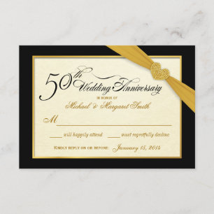 RSVP - 50th Golden Anniversary Black & Gold