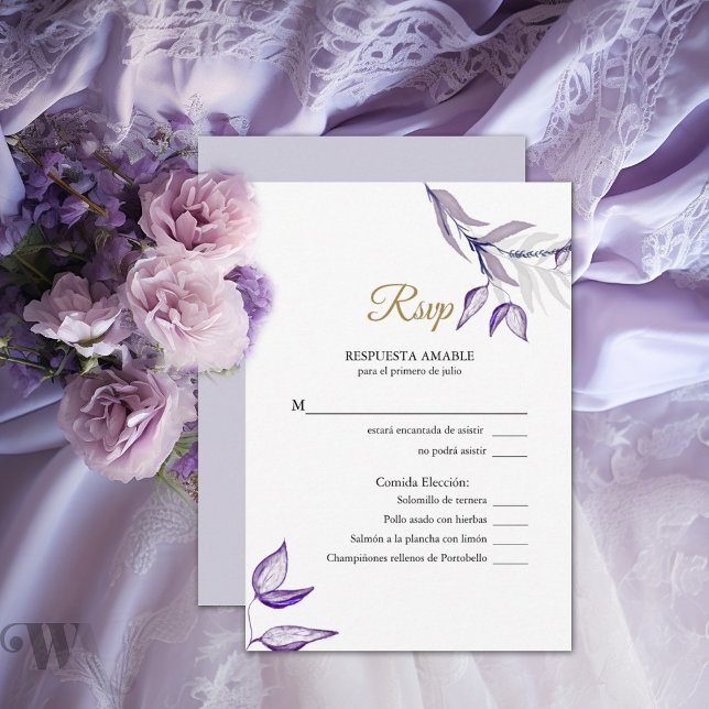 RSVP Acuarela Follaje Púrpura (Creator Uploaded)