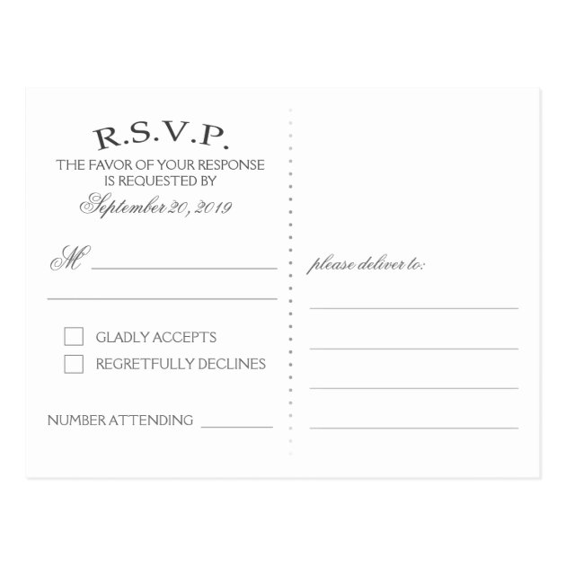 RSVP Autumn Orange Matching RSVP Wedding PostCard