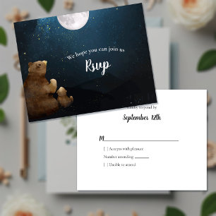 RSVP Baby Shower Bears Over The Moon Card