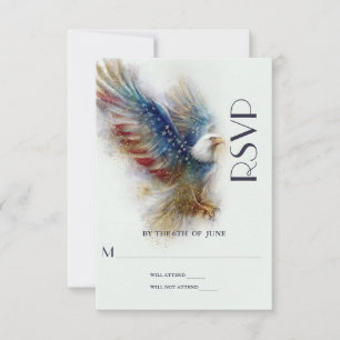 RSVP Bald Eagle Patriotic USA Semiquincentennial Card