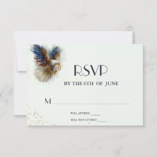 RSVP Bald Eagle Patriotic USA Semiquincentennial Card