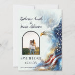 RSVP Bald Eagle Patriotic USA Semiquincentennial Save The Date
