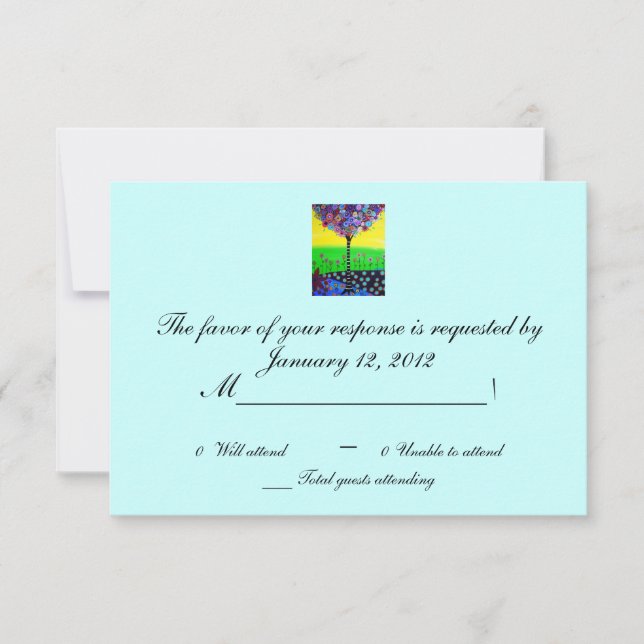 RSVP Bar Bat Mitzvah Card (Front)
