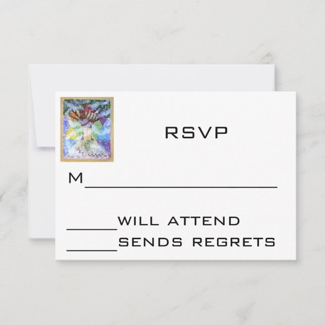 RSVP Bar Mitzvah or Bat Mitzvah Card (Front)