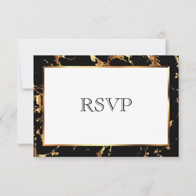 RSVP  Black and Gold Marble (Front)