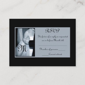 Rsvp Black And White Wedding Cards by TheInspiredEdge at Zazzle