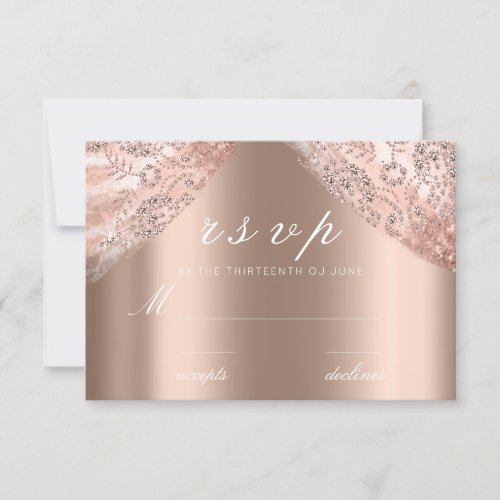 RSVP Black Rose Gold Glitter Dress Bride