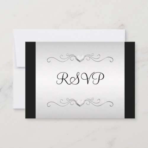 RSVP Black Silver Love Hearts All Events